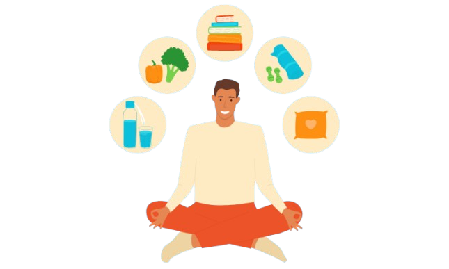 A serene setting illustrating meditation techniques aimed at weight loss, emphasizing mindfulness and healthy habits.